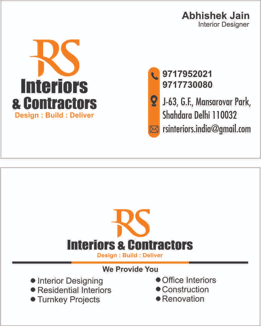 RS INTERIORS & CONTRCTORS logo