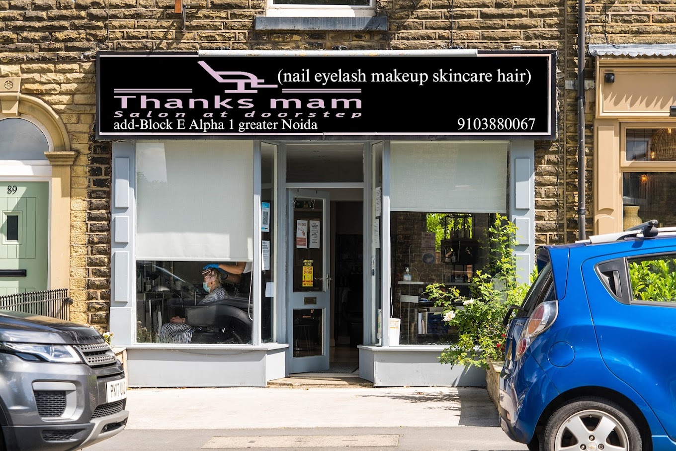 Thanks mam salon logo